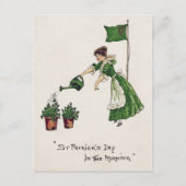 St. Patrick's Day Lady, Vintag Postkarte (Vorderseite)