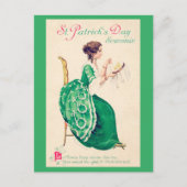St. Patrick's Day Lady, Vintag Postkarte (Vorderseite)