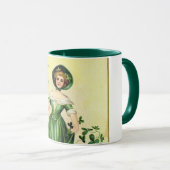 St. Patrick's Day Lady, Vintag Tasse (VorderseiteRechts)