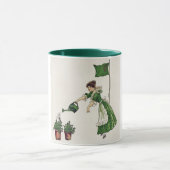 St. Patrick's Day Lady, Vintag Tasse (Zentrum)