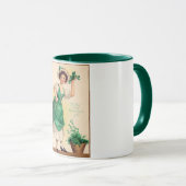 St. Patrick's Day Lady, Vintag Tasse (VorderseiteRechts)