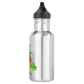 St. Patrick's Day Langhaarige Dackel Edelstahlflasche (Rechts)