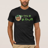 St. Patrick's Day Langhaarige Dackel T-Shirt (Vorderseite)