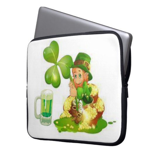 St. Patrick's Day Laptop Sleeve (Vorderseite Links)