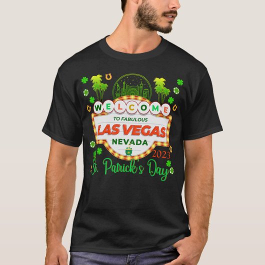 St Patrick's Day Las Vegas Gruppe Urlaub Matching T-Shirt (Vorderseite)