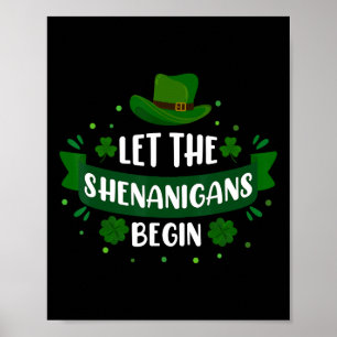 St Patricks Day Lass Die Scherze Beginnen Lucky St Poster
