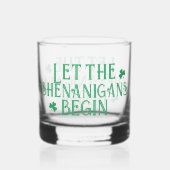St Patricks Day Lass The Shenanigans Begin Irish Whiskyglas (Rückseite)