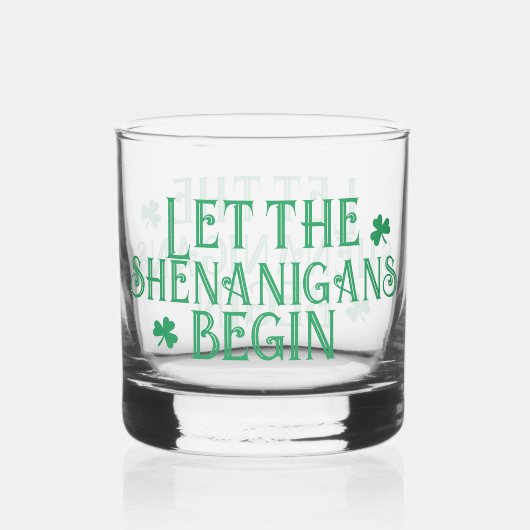 St Patricks Day Lass The Shenanigans Begin Irish Whiskyglas (Rückseite)