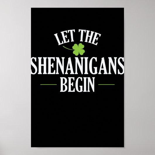 St. Patricks Day Lass The Shenanigans Poster (Vorne)