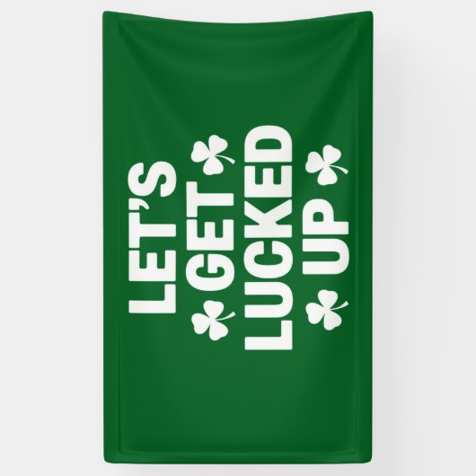 St. Patrick's Day Lassen Sie uns die irische Klee  Banner (Vertikal)