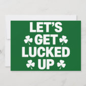 St. Patrick's Day Lassen Sie uns die irische Klee  Einladung (Vorderseite)