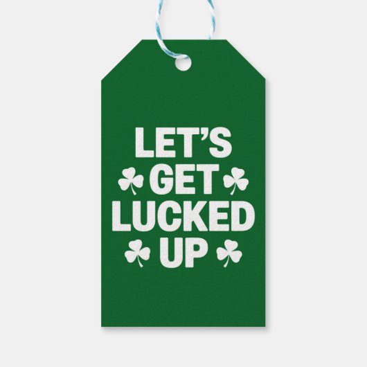 St. Patrick's Day Lassen Sie uns die irische Klee Geschenkanhänger (Rückseite)