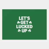 St. Patrick's Day Lassen Sie uns die irische Klee Geschenkpapier Set (Vorderseite)