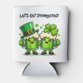 St. Patrick's Day Lassen Sie uns ein schamrockiges Dosenkühler (Vorderseite)