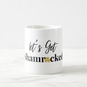 St Patricks Day Lass's Get Shamrocked lustig Vinta Kaffeetasse (Mittel)