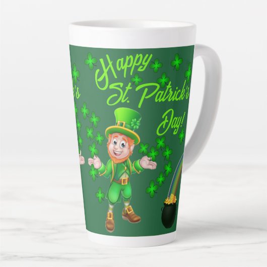 St. Patrick's Day Latte Tasse (Rechte Ecke)