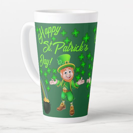 St. Patrick's Day Latte Tasse (Linke Ecke)