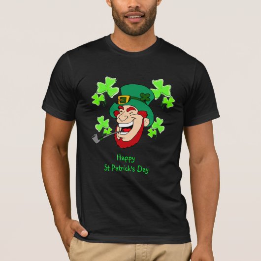 St Patrick's Day Laughing Leprechaun T-Shirt (Vorderseite)