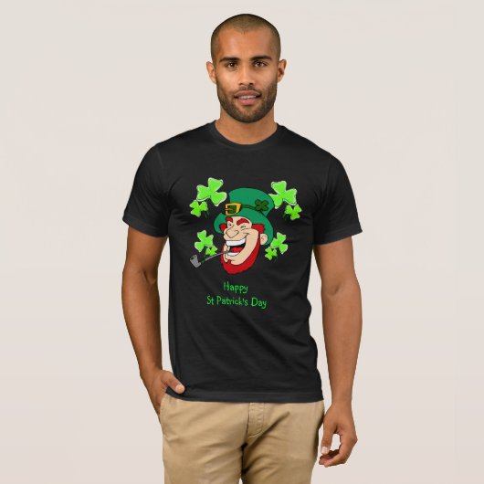 St Patrick's Day Laughing Leprechaun T-Shirt (Vorne ganz)