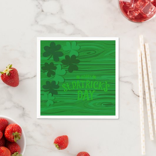 St. Patrick's Day Layered Shamrocks Personalized  Serviette (Beispiel)