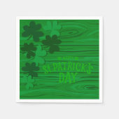 St. Patrick's Day Layered Shamrocks Personalized  Serviette (Vorderseite)