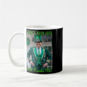 St Patricks Day Leaf Clover Trump Leprechaun Luck Kaffeetasse (Links)