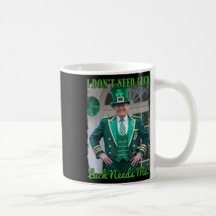 St Patricks Day Leaf Clover Trump Leprechaun Luck Kaffeetasse
