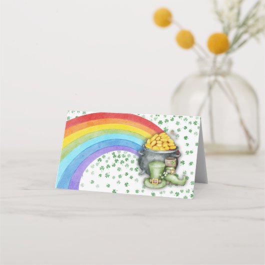 St Patrick's Day Leckerei Bag Topper, DIY Goodie B Platzkarte (Rückseite)