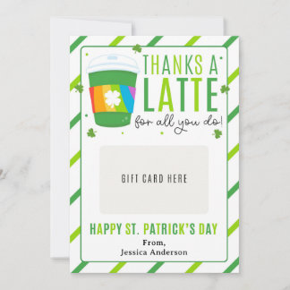 St. Patrick's Day Lehrer Geschenkkarte Halter Einladung