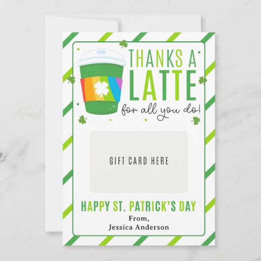 St. Patrick's Day Lehrer Geschenkkarte Halter Einladung (Vorderseite)