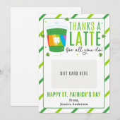St. Patrick's Day Lehrer Geschenkkarte Halter Einladung (Vorne/Hinten)