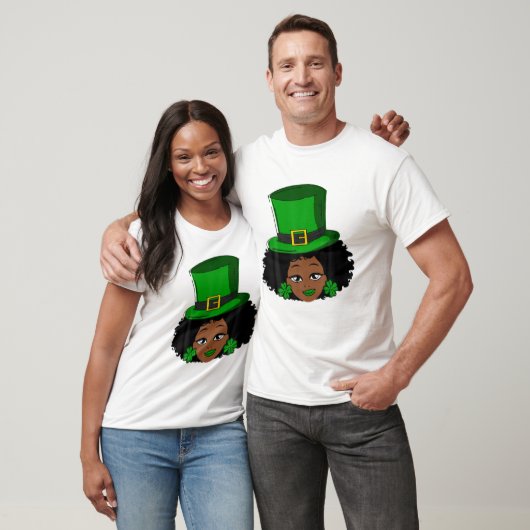 St Patricks Day Leprechaun Afro Kleeblatt Wom T-Shirt (Unisex)