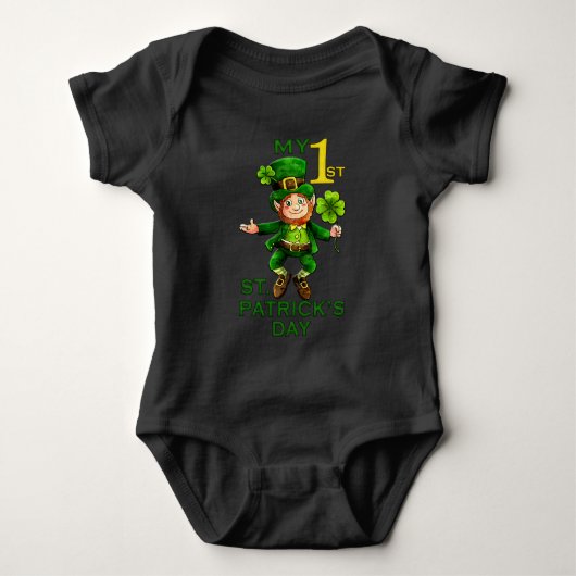 St. Patrick's Day Leprechaun Baby Bodysuit Baby Strampler (Vorderseite)
