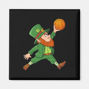 St Patricks Day Leprechaun Basketball Lucky Boys G Magnet
