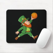 St Patricks Day Leprechaun Basketball Lucky Boys G Mousepad (Mit Mouse)