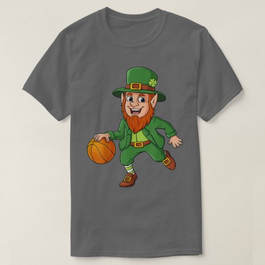 St Patricks Day Leprechaun Basketball Lucky Boys G T-Shirt (Design vorne)
