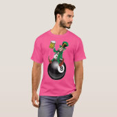 St Patrick's Day Leprechaun Beer Pool Player Billi T-Shirt (Vorne ganz)