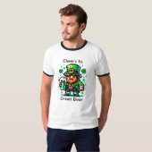 St Patrick's Day Leprechaun | Beifall für Grünes B T-Shirt (Vorne ganz)