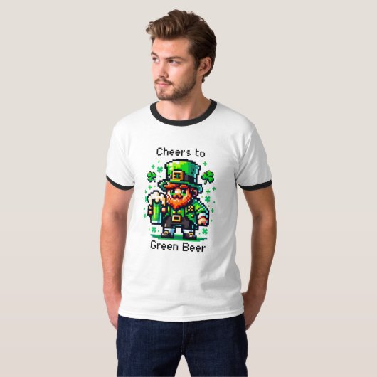 St Patrick's Day Leprechaun | Beifall für Grünes B T-Shirt (Vorne ganz)