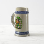 St. Patrick's Day Leprechaun Bier Design-65218 Bierglas (Vorderseite Links)