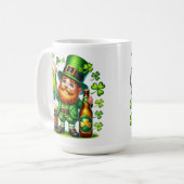 St. Patrick's Day Leprechaun Bier Design-65218 Kaffeetasse (Vorderseite Links)