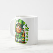 St. Patrick's Day Leprechaun Bier Design-65218 Kaffeetasse (Vorderseite Links)