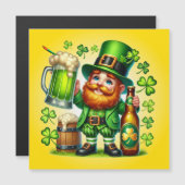 St. Patrick's Day Leprechaun Bier Design-65218 Magnetkarte (Vorne/Hinten)
