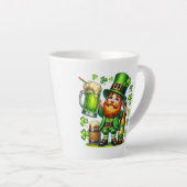St. Patrick's Day Leprechaun Bier Design-65218 Milchtasse (Rechte Ecke)