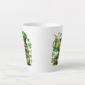 St. Patrick's Day Leprechaun Bier Design-65218 Milchtasse (Vorderseite)