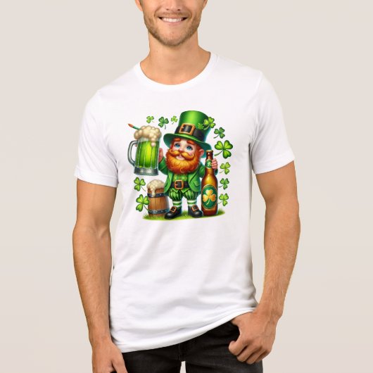 St. Patrick's Day Leprechaun Bier Design-65218 Tri-Blend Shirt (Vorderseite)