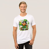 St. Patrick's Day Leprechaun Bier Design-65218 Tri-Blend Shirt (Vorderseite voll)