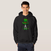 St Patrick's Day Leprechaun Border Collie Dog Sham Hoodie (Vorne ganz)