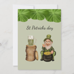 St Patrick's Day Leprechaun Card covid 2021 Feiertagskarte