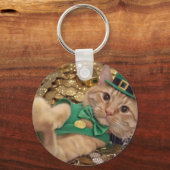 St Patrick's Day Leprechaun Cat Keychain Schlüsselanhänger (Vorderseite)